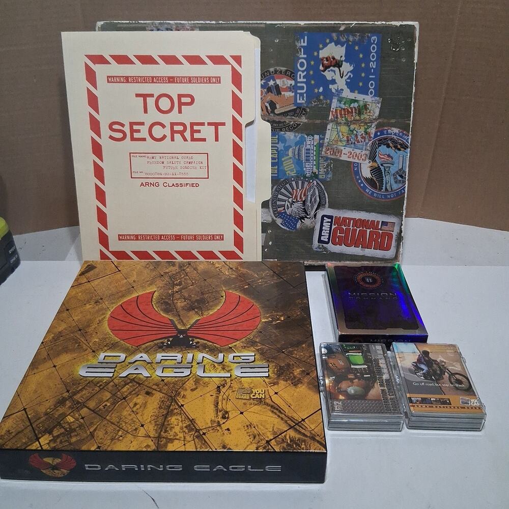 Vintage Daring Eagle: Official Army National Guard Board Game w/ Foil Cards!